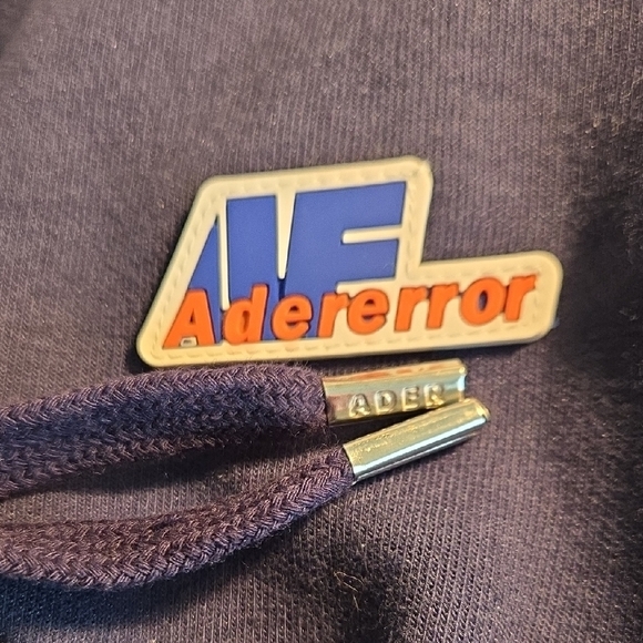 2019 Adererror Navy Blue Zip-Up Front And Rear Hoodie - Picture 13 of 13